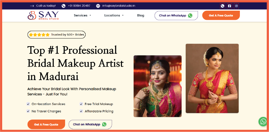 SAY Bridal Studio in Madurai